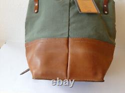 Perfect Swiss Army Military Sea bag backpack Canvas Leather Seesack 1968 Vintage