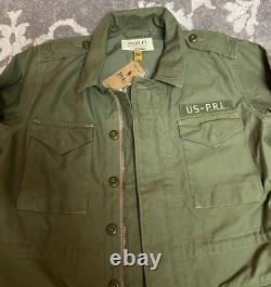 Polo Denim & Supply Twill Military Surplus Jacket Olive Green Women's Sz Large