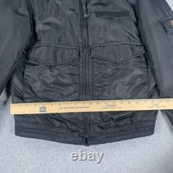 Polo Jeans Co Bomber Jacket Mens Small Black Military Surplus Flight Coat