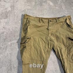 Polo Ralph Lauren Cargo Pants Mens 40x30 Beige Canvas Army Military Surplus