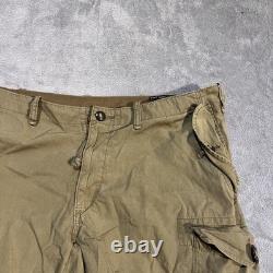 Polo Ralph Lauren Cargo Pants Mens 40x30 Beige Canvas Army Military Surplus