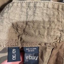 Polo Ralph Lauren Cargo Pants Mens 40x30 Beige Canvas Army Military Surplus