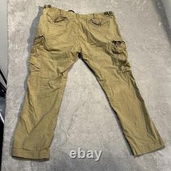Polo Ralph Lauren Cargo Pants Mens 40x30 Beige Canvas Army Military Surplus