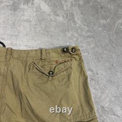Polo Ralph Lauren Cargo Pants Mens 40x30 Beige Canvas Army Military Surplus