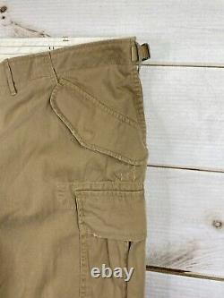 Polo Ralph Lauren Cargo Pants Mens 48B-32 Khaki Distressed Utility Surplus NWT