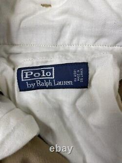 Polo Ralph Lauren Cargo Pants Mens 48B-32 Khaki Distressed Utility Surplus NWT