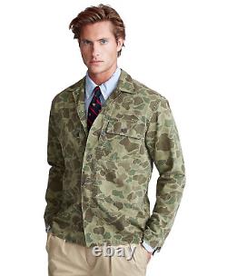 Polo Ralph Lauren Classic Fit Herringbone Military Camo Icon Shirt Jacket New