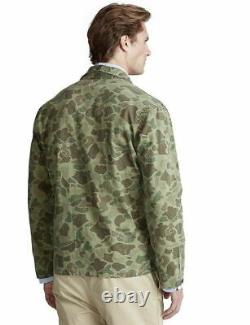 Polo Ralph Lauren Classic Fit Herringbone Military Camo Icon Shirt Jacket New