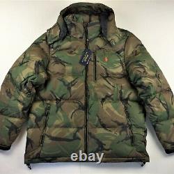 Polo Ralph Lauren Hooded Military Surplus Combat Camo Down Coat Parka Small S