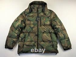 Polo Ralph Lauren Hooded Military Surplus Combat Camo Down Coat Parka Small S