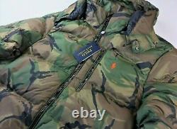 Polo Ralph Lauren Hooded Military Surplus Combat Camo Down Coat Parka Small S