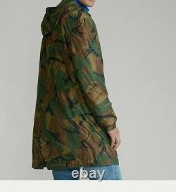 Polo Ralph Lauren Men Hooded Military Army Surplus Camo Marsh Coat Jacket SNWT