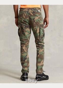Polo Ralph Lauren Men Slim Fit Military Camo Combat Surplus Canvas Cargo Pants