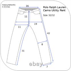 Polo Ralph Lauren Men's 32x32 Camo Utility Cargo Pant Military Surplus Division