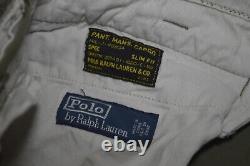Polo Ralph Lauren Mens 35x32 Surplus Harringbone Slim Military Cargo Pants READ