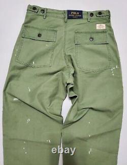 Polo Ralph Lauren Mens Relaxed Fit Surplus Military Olive Green Pantnwt
