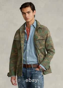 Polo Ralph Lauren Military Camo Officer Soldier Overshirt Shirt Jacket Large