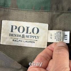 Polo Ralph Lauren Military Camo Officer Soldier Overshirt Shirt Jacket Large