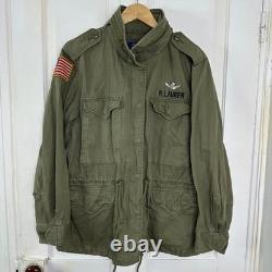 Polo Ralph Lauren Military Jacket Men's Small Green RL Surplus Army Field Coat