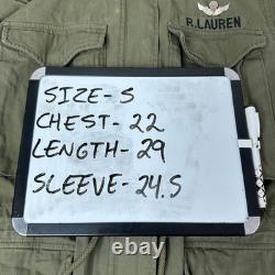 Polo Ralph Lauren Military Jacket Men's Small Green RL Surplus Army Field Coat