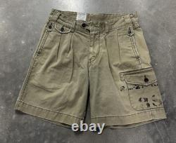 Polo Ralph Lauren Military Surplus Cargo Shorts Paratrooper Stencil Army Pleated