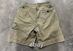 Polo Ralph Lauren Military Surplus Cargo Shorts Paratrooper Stencil Army Pleated