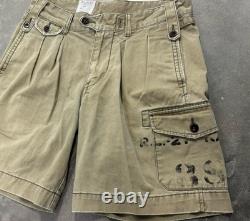 Polo Ralph Lauren Military Surplus Cargo Shorts Paratrooper Stencil Army Pleated