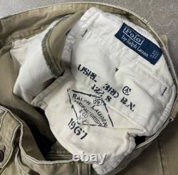 Polo Ralph Lauren Military Surplus Cargo Shorts Paratrooper Stencil Army Pleated