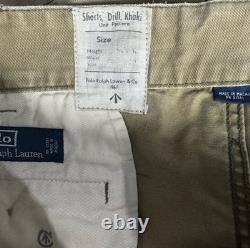 Polo Ralph Lauren Military Surplus Cargo Shorts Paratrooper Stencil Army Pleated