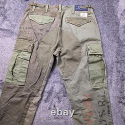 Polo Ralph Lauren Patchwork Cargo Pants 28x30 Utility Military Surplus USRL