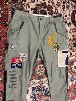 Polo Ralph Lauren Surplus Division Military Patch Cargo Pants Olive Green