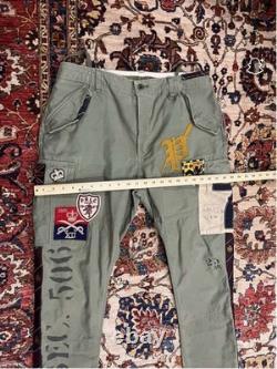 Polo Ralph Lauren Surplus Division Military Patch Cargo Pants Olive Green