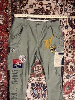 Polo Ralph Lauren Surplus Division Military Patch Cargo Pants Olive Green