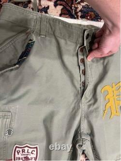 Polo Ralph Lauren Surplus Division Military Patch Cargo Pants Olive Green