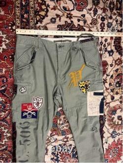 Polo Ralph Lauren Surplus Division Military Patch Cargo Pants Olive Green