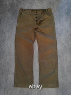 Polo Ralph Lauren Surplus Men's Military Wide Leg Trousers Army Green Sz W34 L32