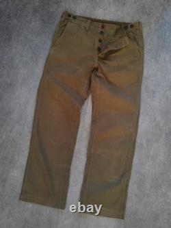 Polo Ralph Lauren Surplus Men's Military Wide Leg Trousers Army Green Sz W34 L32