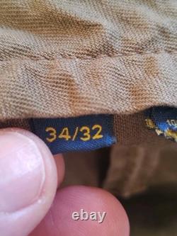 Polo Ralph Lauren Surplus Men's Military Wide Leg Trousers Army Green Sz W34 L32