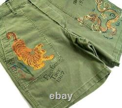 Polo Ralph Lauren Tigers Dragon Military Army Surplus Paratroopers Shorts Pants