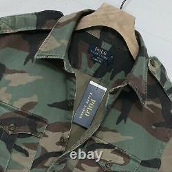 Polo Ralph Lauren classic fit military surplus camo overshirt shirt M 40-42