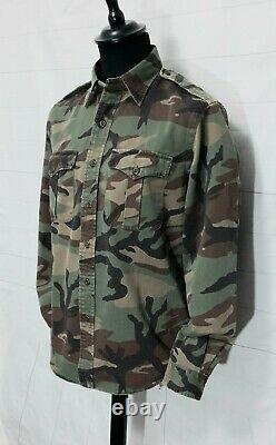 Polo Ralph Lauren classic fit military surplus camo overshirt shirt M 40-42