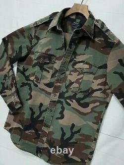 Polo Ralph Lauren classic fit military surplus camo overshirt shirt M 40-42