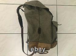 Post WWII Swiss Army Military Backpack Rucksack Salt and Pepper made in 1963