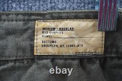 R13 Surplus Cargo Pants Mens Medium Army Olive Green Zip Tapered Ankles Pockets