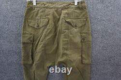 R13 Surplus Cargo Pants Mens Medium Army Olive Green Zip Tapered Ankles Pockets