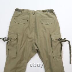 R13 Womens Surplus Shredded Cargo Pants in Olive Size 32 Green Army Military