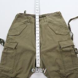 R13 Womens Surplus Shredded Cargo Pants in Olive Size 32 Green Army Military