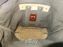 RAR Vintage Swiss Army Military Backpack Rucksack 1972 CH Sea Canvas Leather