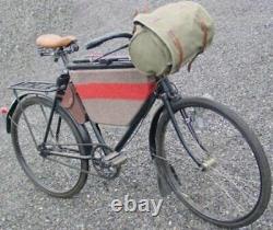 RARE 1943 Swiss Bicycle Saddle Bag Handlebar front Bag Vintage Army Military