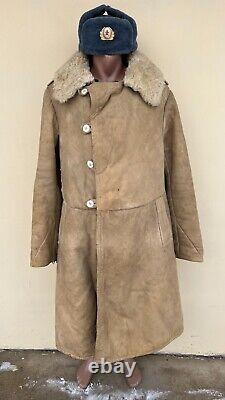 RARE 1960's, Soviet KGB Army Military Coat Tulup Bekesha Winter Uniform